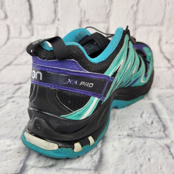 Salomon XA Pro 3D Mountain Trail Running Shoes Womens Sz 7 Purple Durable Comfor - Picture 9 of 14